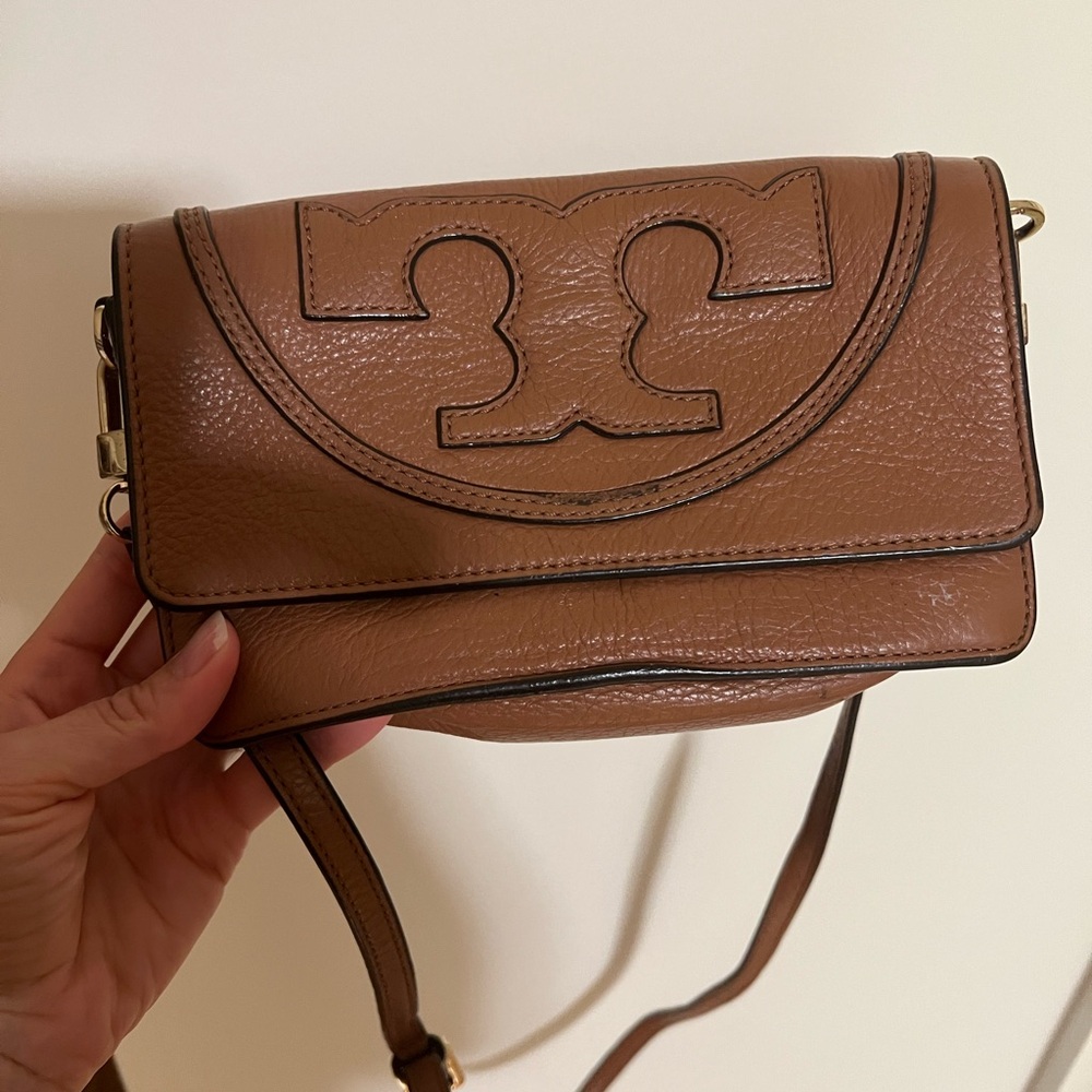 Tory Burch Tan Leather Crossbody Bag